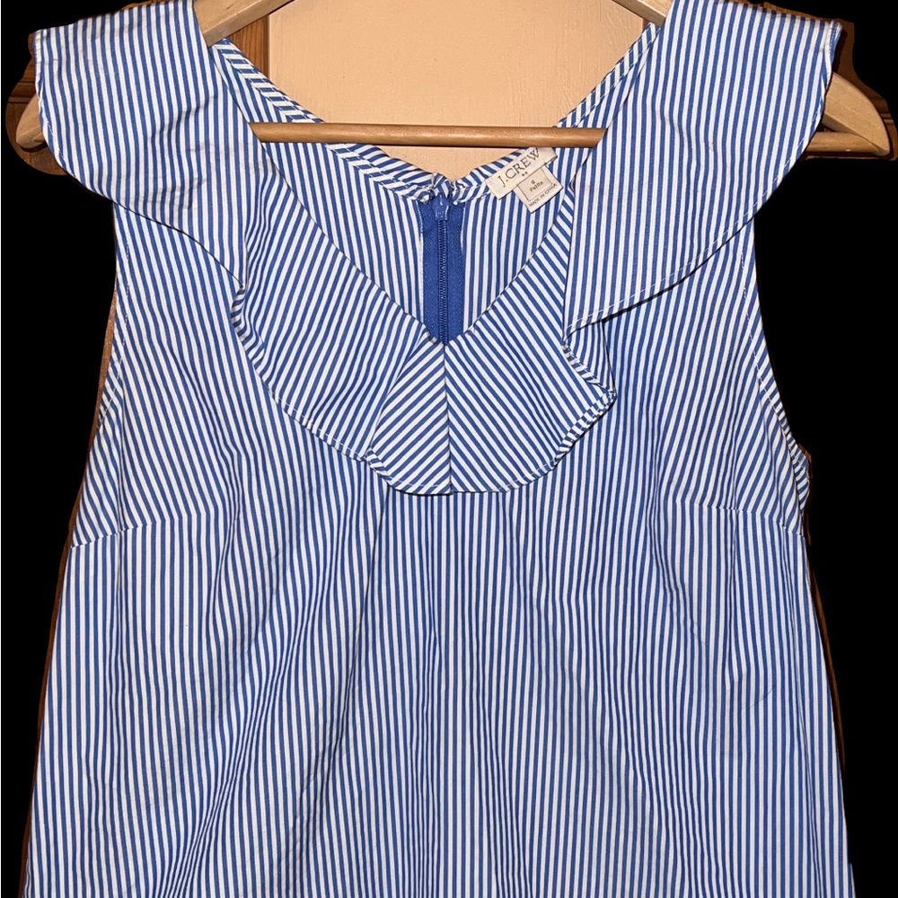 Blue Striped Sleeveless Top